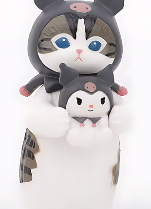 Фигурка sanrio mofusand кот в костюме хеллоу китти hello kitty 6 см ch hk c 04