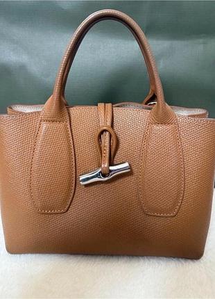 Люксова шкіряна сумка longchamp roseau в ідеальному стані