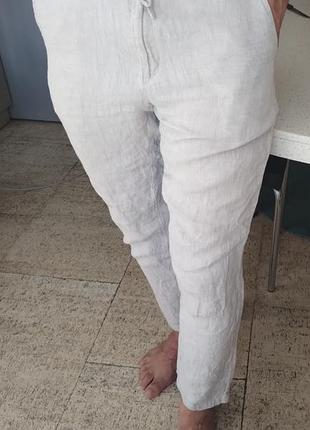 Мужские брюки h&amp;m лён 48/33
