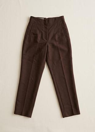 Коричневі брюки zara