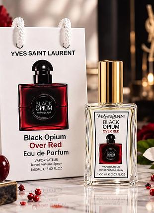 Парфуми жіночий black opium over red, 50 мл,сумка. в стилі бренду