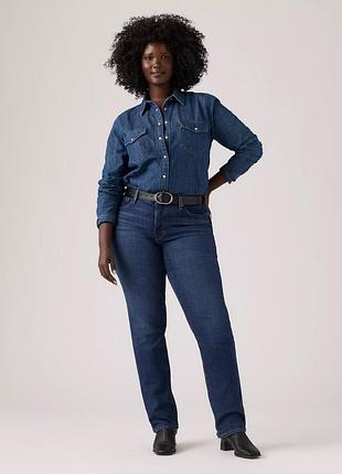 Темно-сині джинси levi’s 314 нові склад 60% бавовна 23% віскоза 16% поліестер 1% розмір 18 (46) xl 34/32