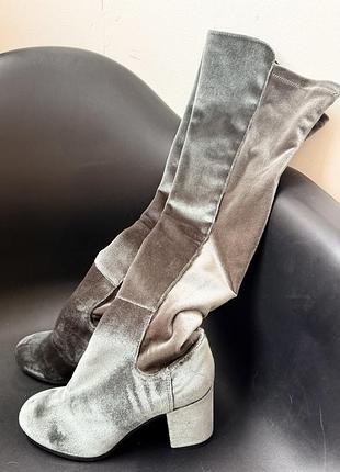 Чоботи 👢 панчохи / оксамитові
