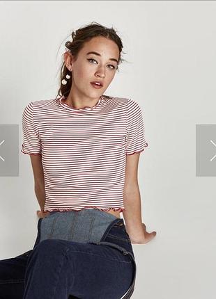 Вкорочена футболка zara розмір м