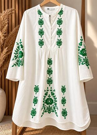 Сукня котон вишивка оригинал zara