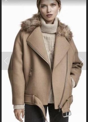 Куртка-косуха з пальтової тканини h&m p.m