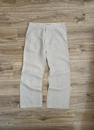 Emporio armani linen pants — лляні штани чоловічі versace