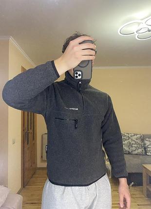 Кофта чоловіча scott флісова тепла m-size сіра
