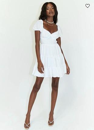 Белая мини-платье модель danny mini dress от бренда princess polly размер s