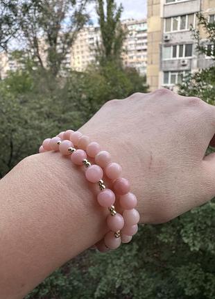 Браслет пинк опал 6.7мм