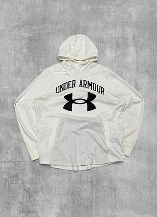 Худі under armour оригінал біле молочне кофта з капюшоном андер армор толстовка світшот
