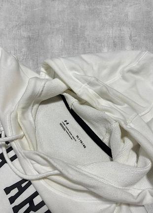 Худі under armour оригінал біле молочне кофта з капюшоном андер армор толстовка світшот 3