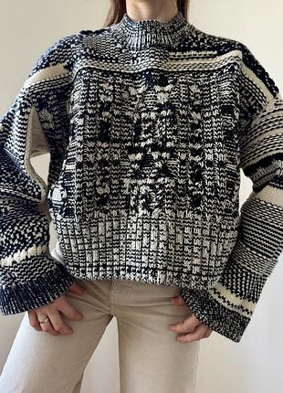 Фактурний fair isle светр із вовни та кашеміру від cos