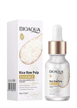 Сироватка для обличчя з екстрактом рису bioaqua rice raw pulp essence, 15 мл
