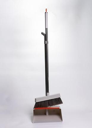Набор для уборки веник + совок, серый yiwu hp-35015-70g