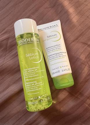 Набір: bioderma sébium
lotion+gel gommant