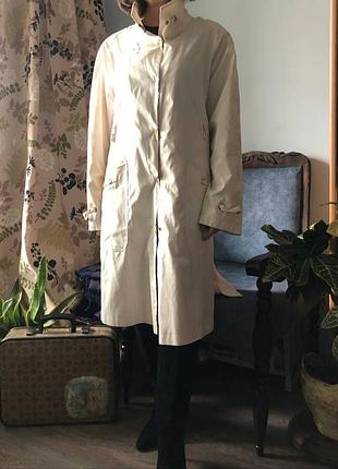Элегантный кремовый плащ-тренч junge (дания), размер l-xl (48-50)