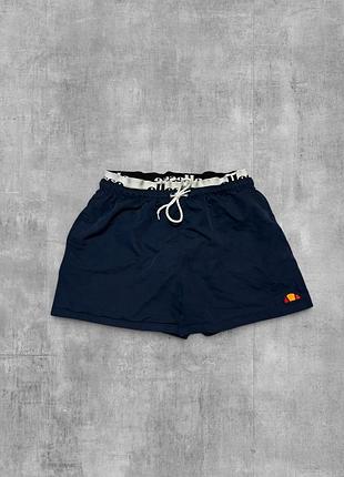 Шорти ellesse оригінал плавальні спортивні шорти елес плащовка сині з брендованим поясом