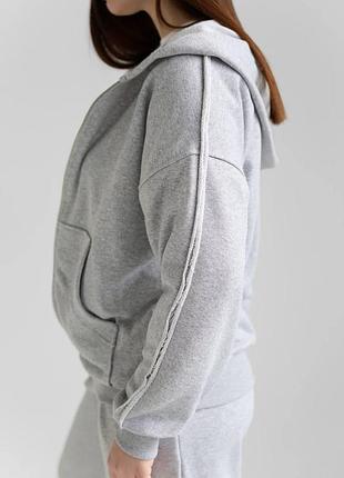 Костюм тринитка: кофта, штани меланж xl