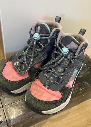 Кросівки для дівчаток skechers сіро-рожеві