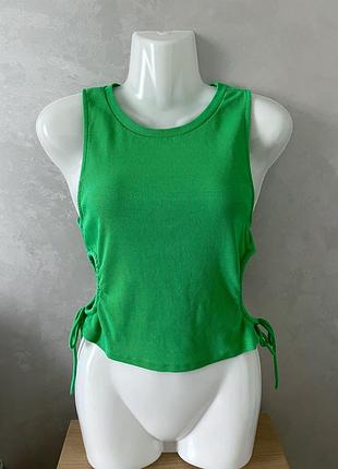 Zara жіночий, новий, стильний, котоновий топ