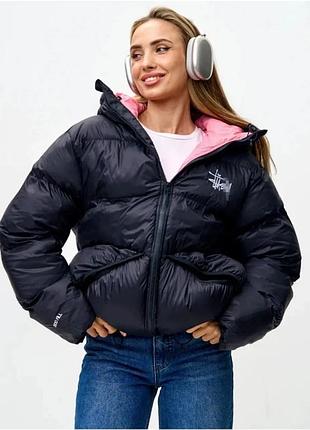 Жіноча куртка stussy дута чорна