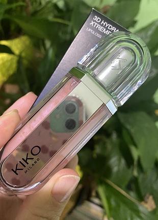 Блиск для губ kiko milano 3d hydra lipgloss для об'єму, рожевий