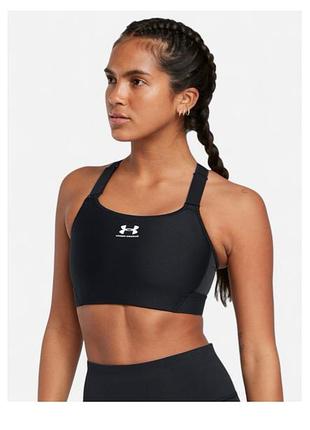 Черный спортивный топ under armour ua heatgear high