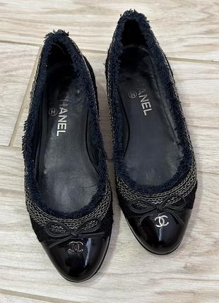 Оригінальні жіночі вінтажні балетки chanel, розмір 37,5, гарний стан