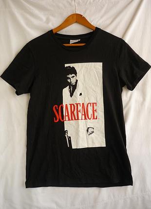 Оригинальная футболка scarface лица со шрамом мерч universal, размер xs-s