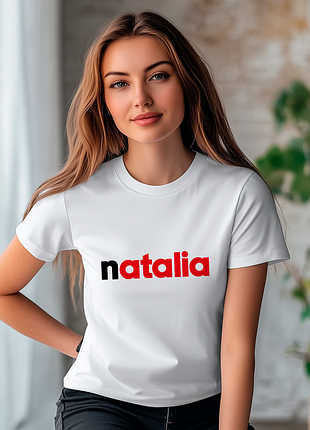 Футболка іменна з оригінальним принтом «наталія. natalia» push it