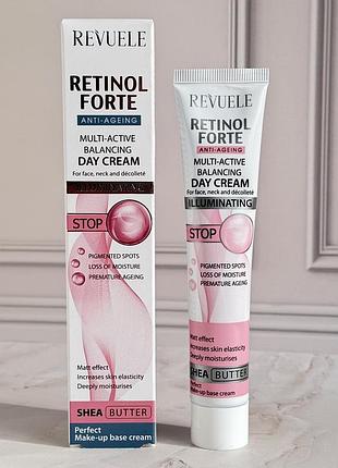 30+ денний крем для обличчя балансуючий мультиактивний з ретинолом retinol forte revuele 50 мл