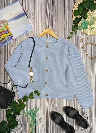 Блакитний шеніловий кардиган primark #4815