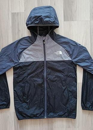 Подростковая ветровка the north face с капюшоном и застежкой-молнией на весь рост