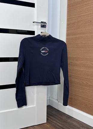 Лонгслів жіночий tommy jeans синій