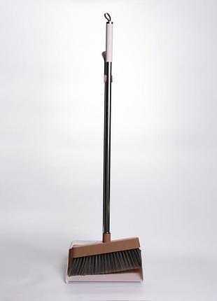 Набор для уборки веник + совок, бежевый yiwu hp-35015-70be