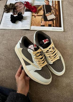 Кросівки nike jordan 1 retro low x travis scott low og “reverse mocha”