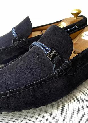 Замшевые мужские мокасины hugo boss,произв.италия