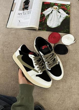 Кросівки nike jordan 1 x travis scott low og “olive”
