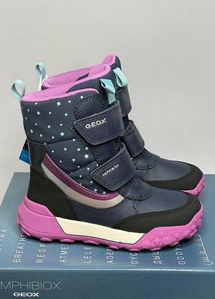 Детские зимние ботинки geox trekkyup amphibiox 26 р, сапоги девочке