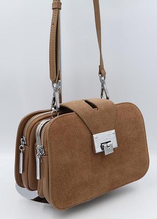Сумка женская замшевая polina & eiterou y2116f brown