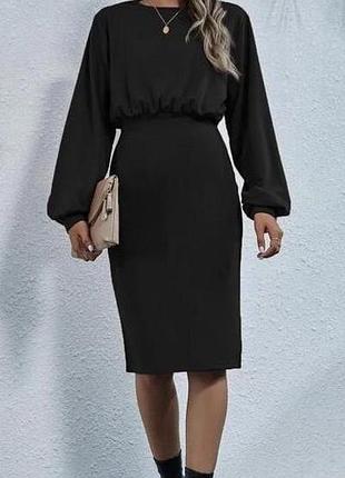 Shein. из англии. платье миди с резинкой на талии.
