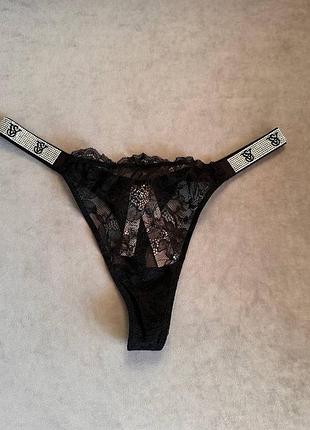 Мереживні трусики зі стразами, оригінал вікторія секрет victoria’s secret