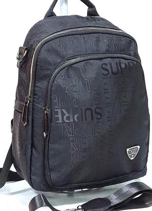 Рюкзак городской черный supreme 32*25*12