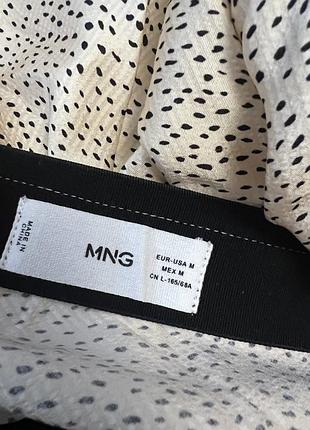 Довга спідниця жіноча mango беж в чорний горох розмір m