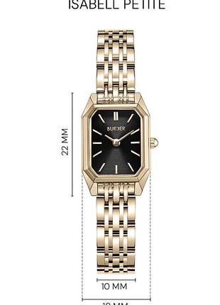 Годинник жіночий burker isabell petite gold black