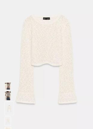Бежевий топ zara ( s) 3