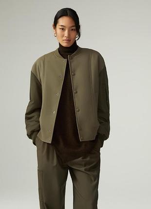 Комбинированный бомбер zara 3
