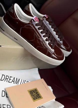 Бордові кеди golden goose
