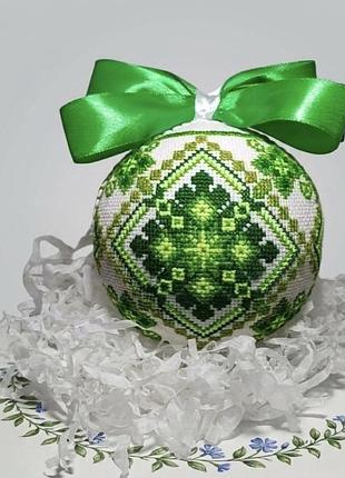 Вышитые елочные игрушки, рождественский декор, новогодние украшения